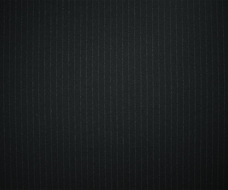 Black-Gray Poly-Rayon-Wool Japanese Vertical Striped Double Knit Fabric