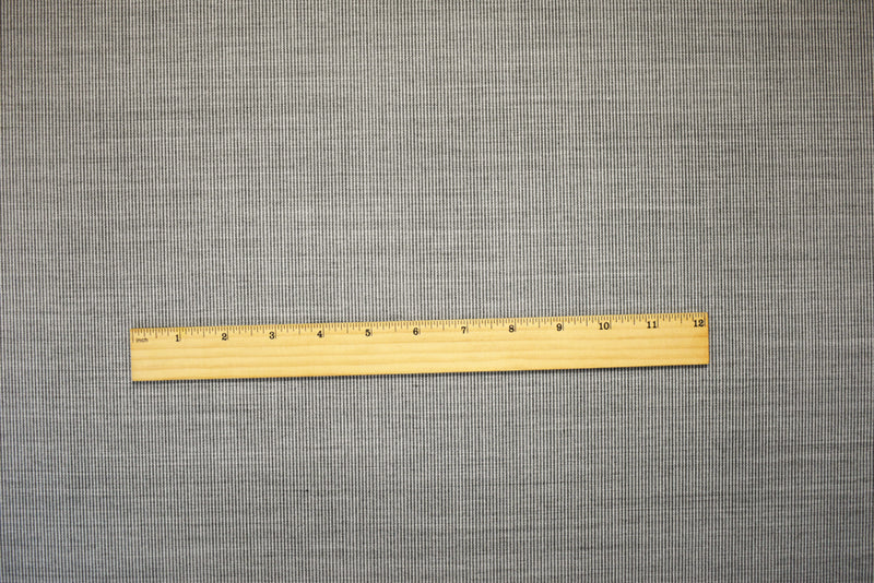 Deep Gray-White Poly-Wool Japanese Stripe Woven Fabric