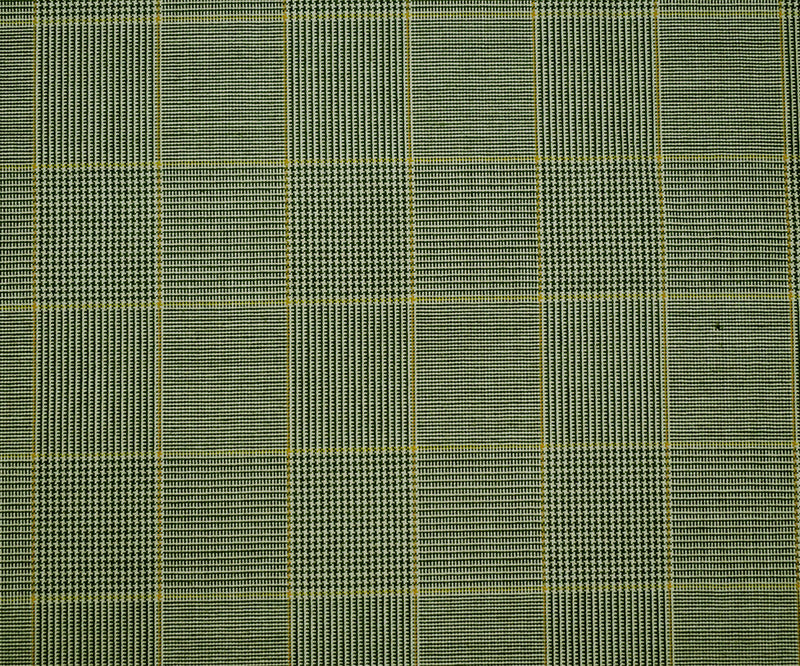 Black-Brown-Gray Poly Wool Glen Plaid Check Shirting Woven Fabric