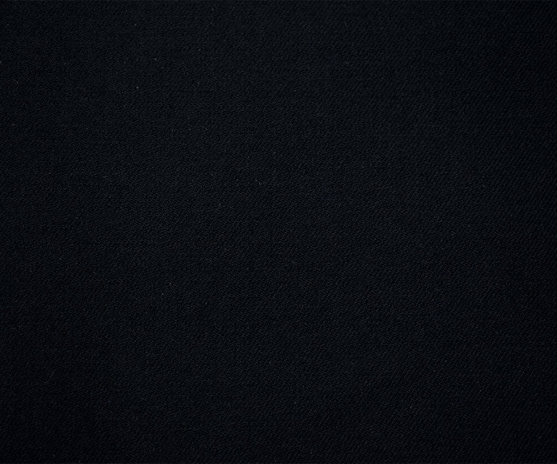 Black Wool-Cotton Solid Twill Jacketing Woven Fabric