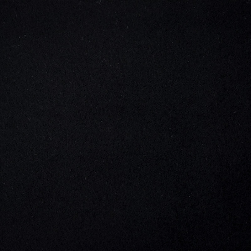 Black Wool Solid Single Sided Brushed Twill Woven Jacketing Fabric