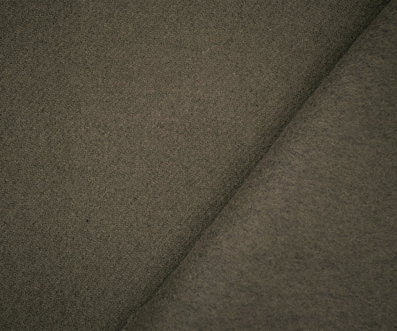 Ash Gray Melton Wool Solid Double Woven Jacketing Fabric