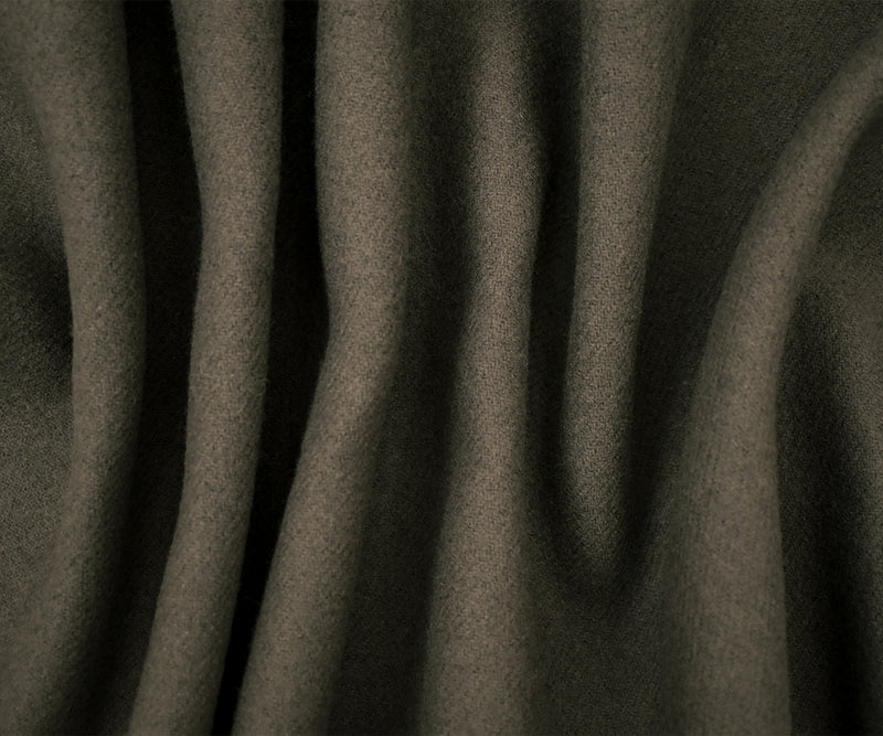 Ash Gray Melton Wool Solid Double Woven Jacketing Fabric