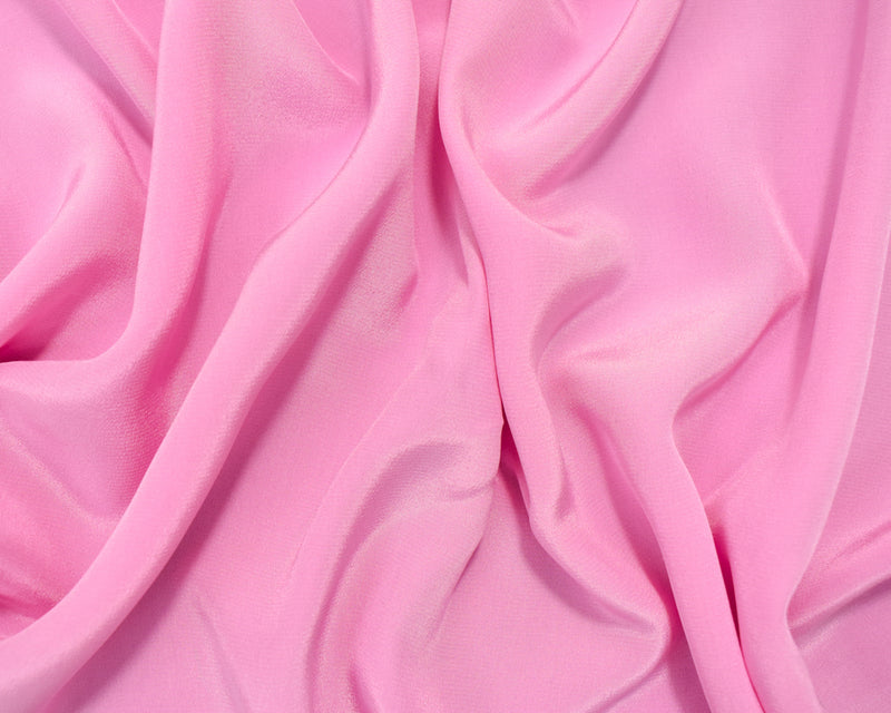 Pink Silk Famous Designer Crepe De Chine Woven Fabric