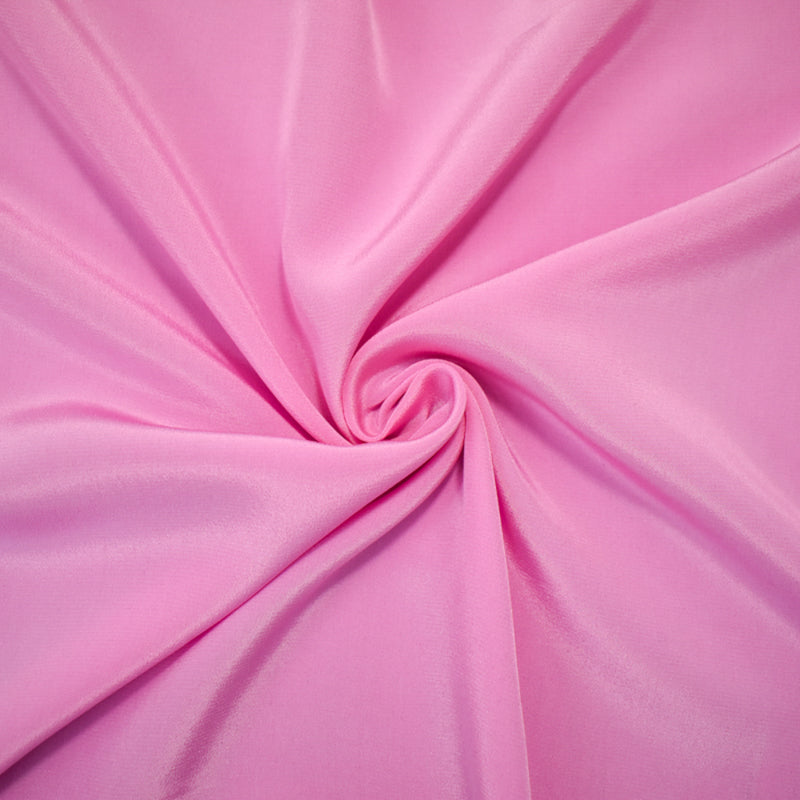 Pink Silk Famous Designer Crepe De Chine Woven Fabric