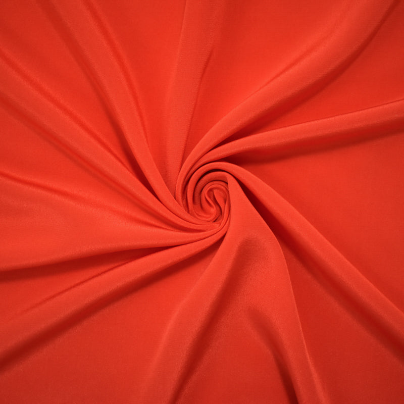 Sunset Orange Silk Famous Designer Crepe De Chine Woven Fabric