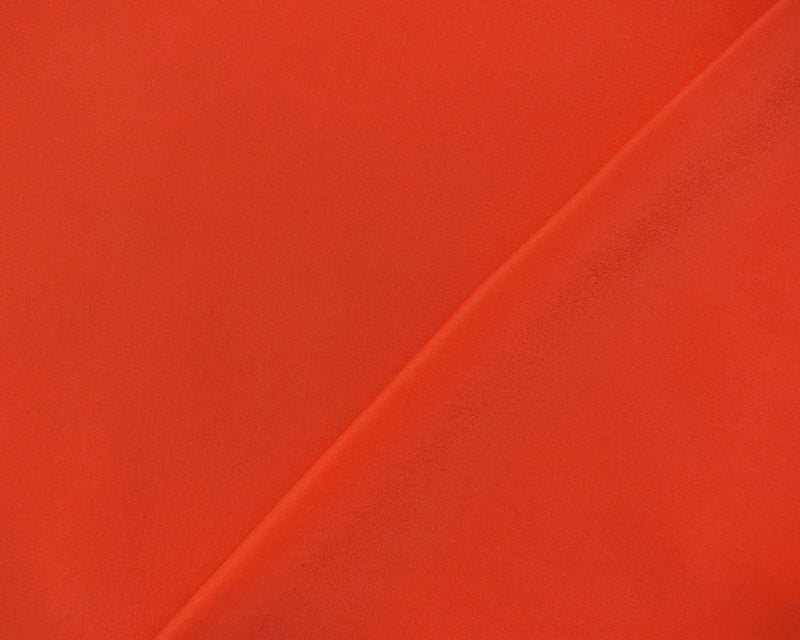 Sunset Orange Silk Famous Designer Crepe De Chine Woven Fabric