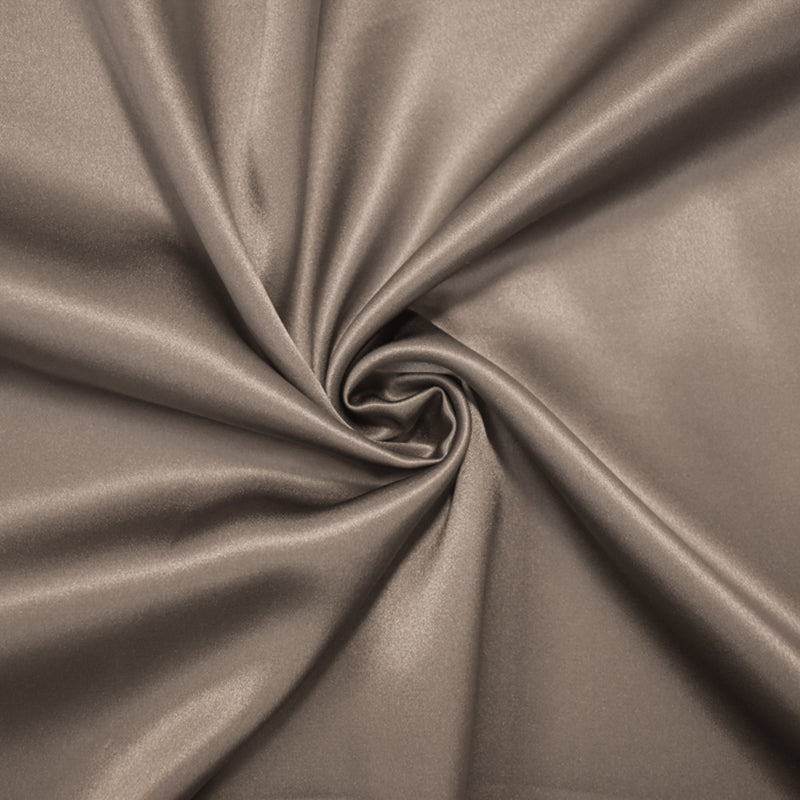 Gray Silk Famous Designer Crepe De Chine Woven Fabric