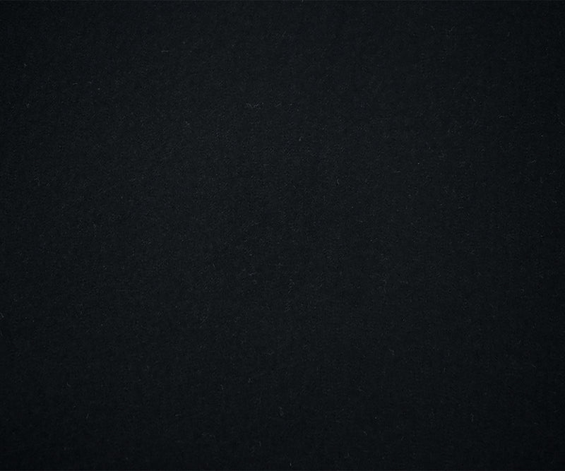Black Melton Wool Single Sided Brushed Solid Twill Woven Jacketing Fabric