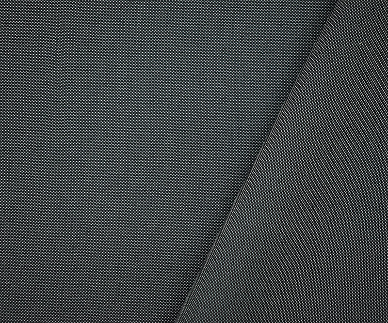 Black-White Poly Wool Dobby Woven Shirting Fabric