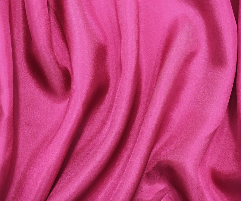 Pink Famous Designer Silk Charmeuse Woven Fabric