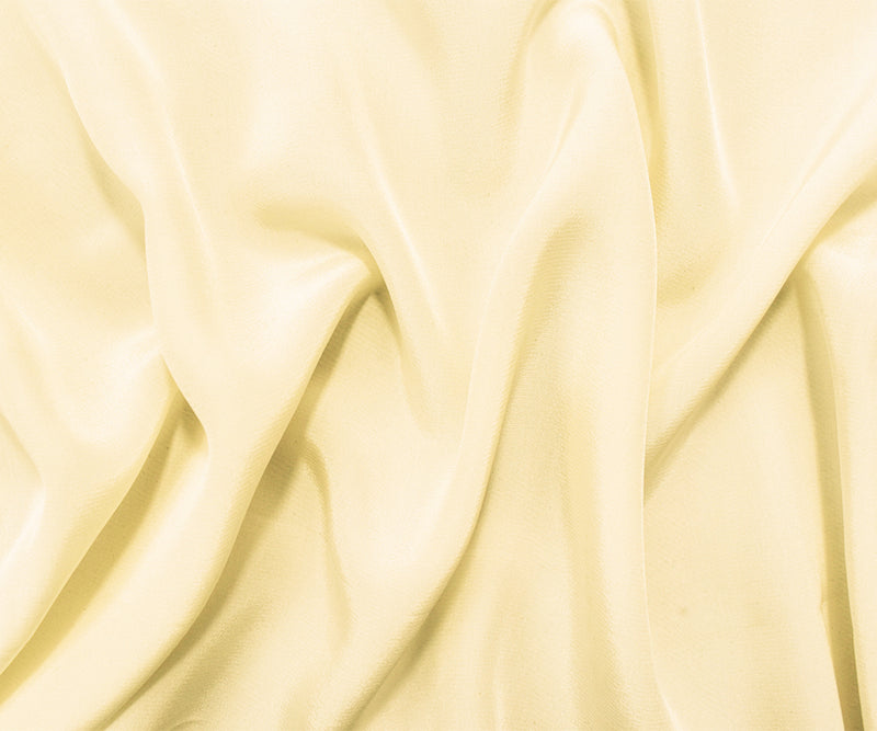 Ivory Famous Designer Silk Crepe De Chine Woven Fabric