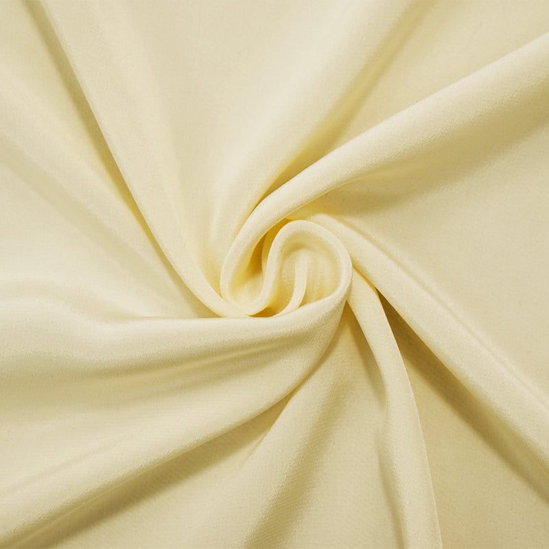 Light Beige Famous Designer Silk Crepe De Chine Woven Fabric