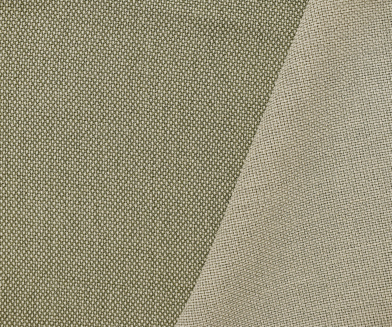 Off-White-Green Polyester Texture Semi-Sheer Dobby Woven Fabric