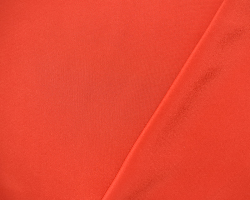 Orange Silk Famous Designer Crepe De Chine Woven Fabric