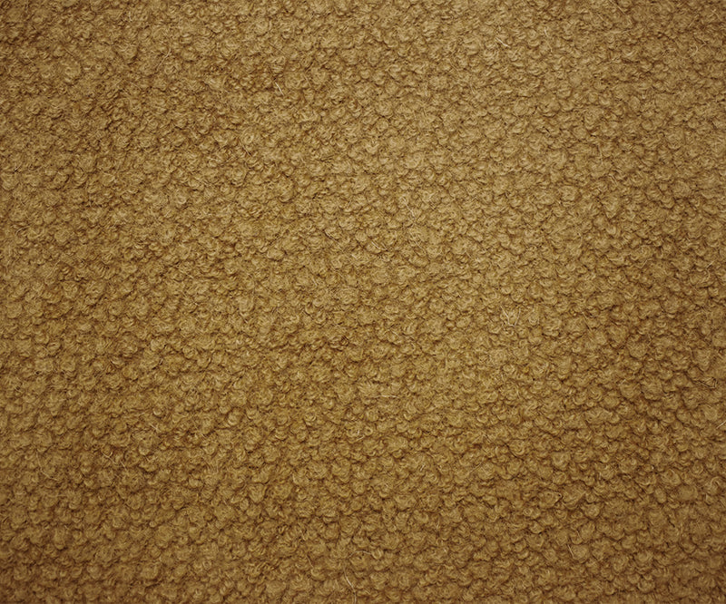 Brown Wool-Poly Boucle Knit Fabric