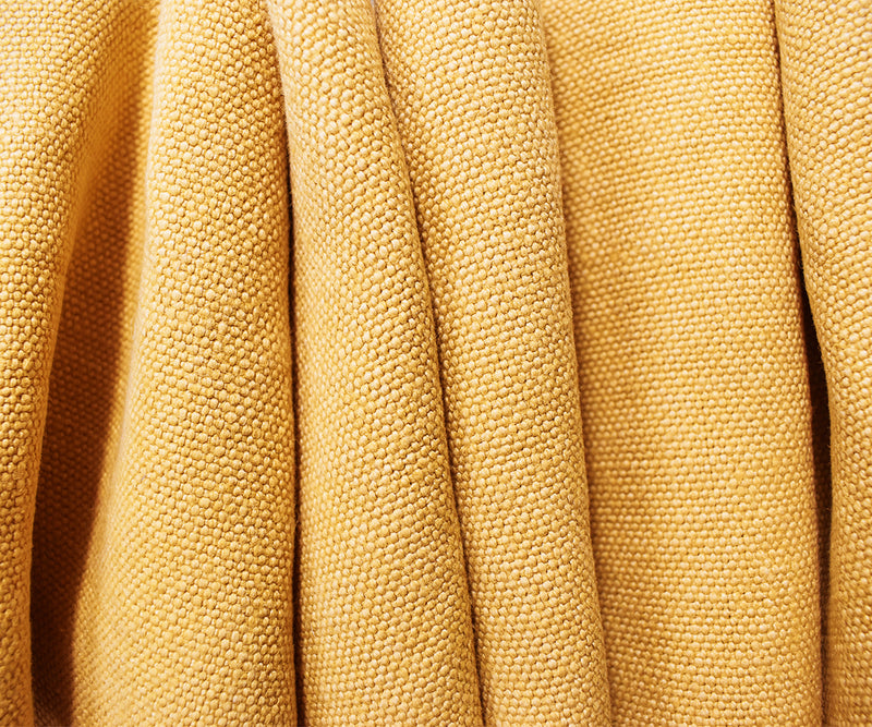 Yellow Moygashel Washed Irish Linen Solid Home Decorating Woven Fabric