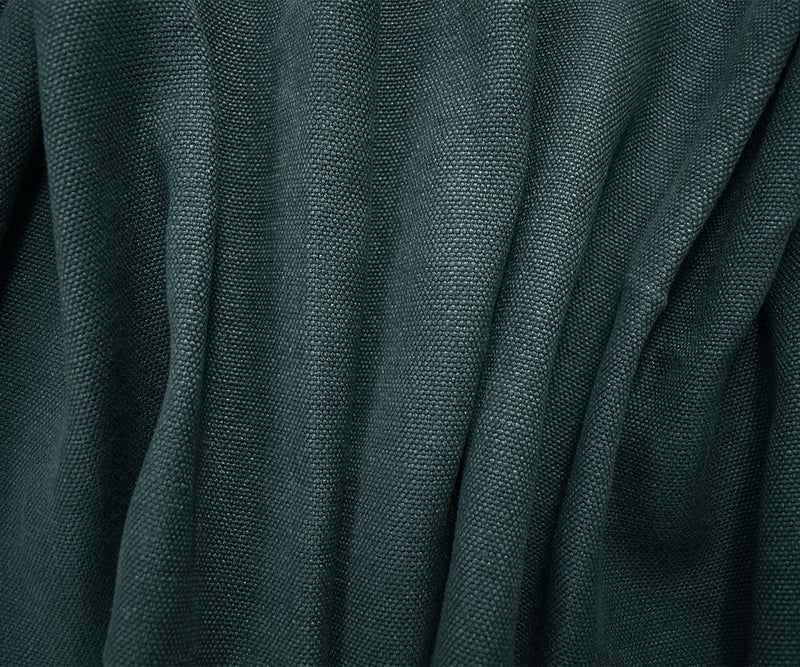 Deep Gray Moygashel Washed Irish Linen Solid Home Decorating Woven Fabric