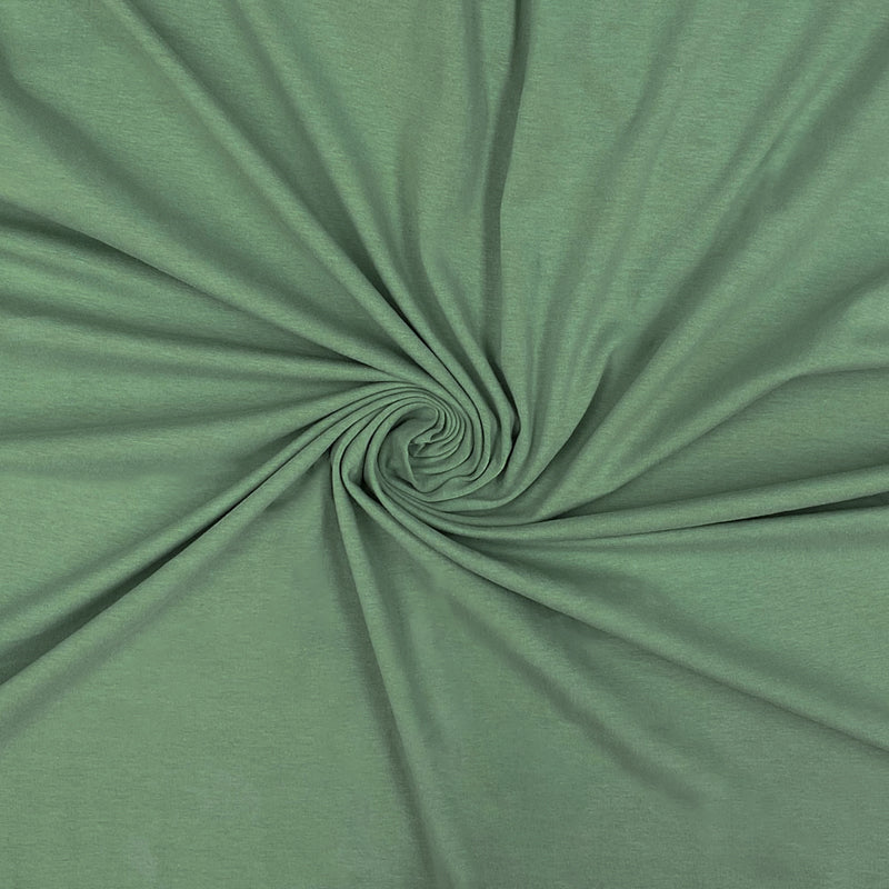 Sage Green Solid Cotton Spandex Knit Fabric - 10 oz - Reorderable