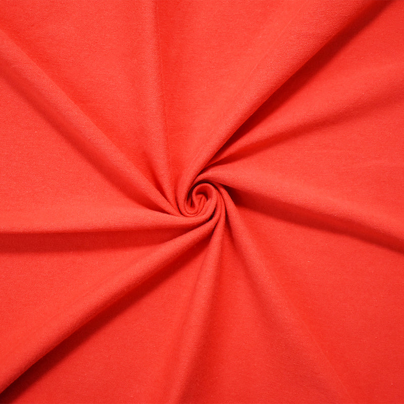 Koi Orange Solid Cotton Spandex Knit Fabric - 10 oz - Reorderable