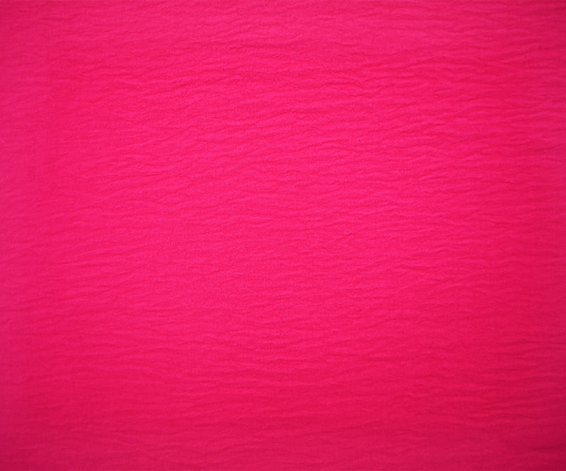 Hot Pink Polyester Air Flow CEY Crepe Solid Woven Fabric