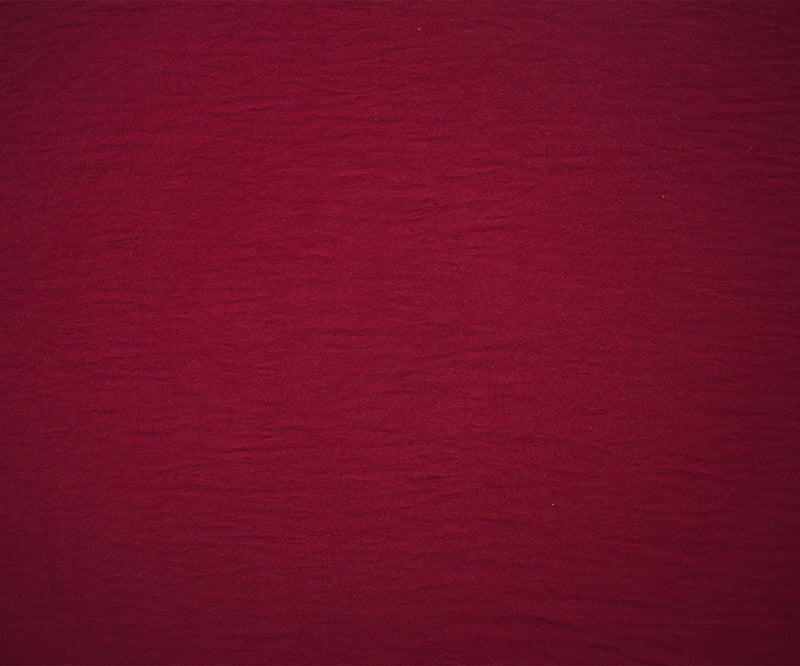 Deep Red Polyester Air Flow CEY Crepe Solid Woven Fabric