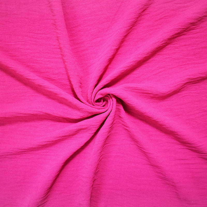 Pink Polyester Air Flow CEY Crepe Solid Woven Fabric