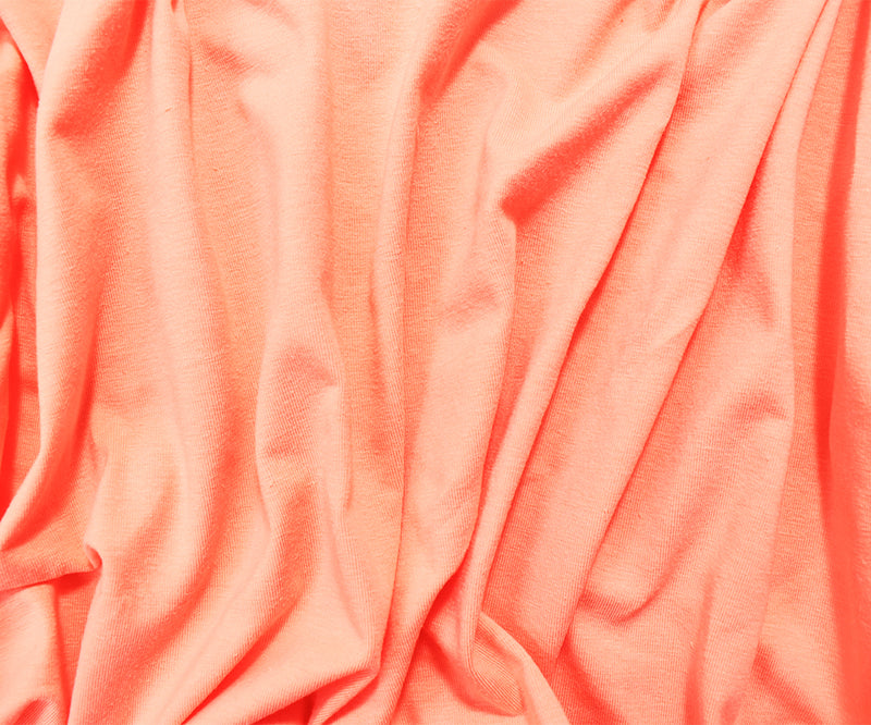 Pastel Orange Cotton Solid Stretch Spandex Jersey Knit Fabric