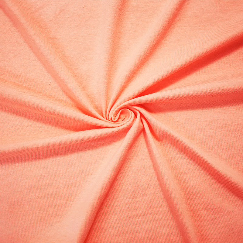 Pastel Orange Cotton Solid Stretch Spandex Jersey Knit Fabric