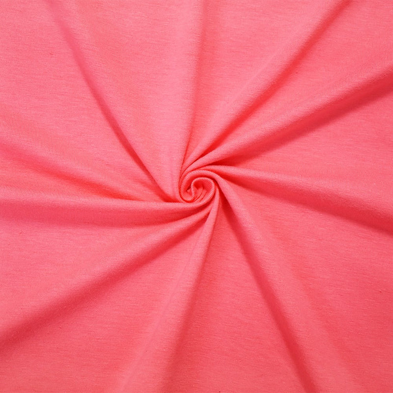 Pink Cotton Solid Stretch Spandex Jersey Knit Fabric