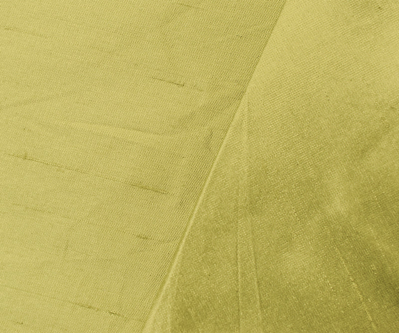 Olive Green Silk Dupioni Woven Fabric