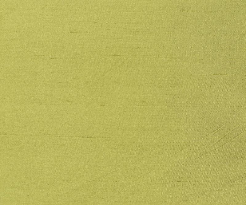 Olive Green Silk Dupioni Woven Fabric
