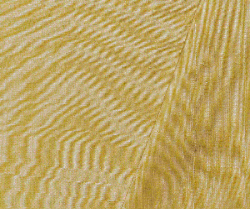 Yellow-White Iridescent Silk Dupioni Woven Fabric