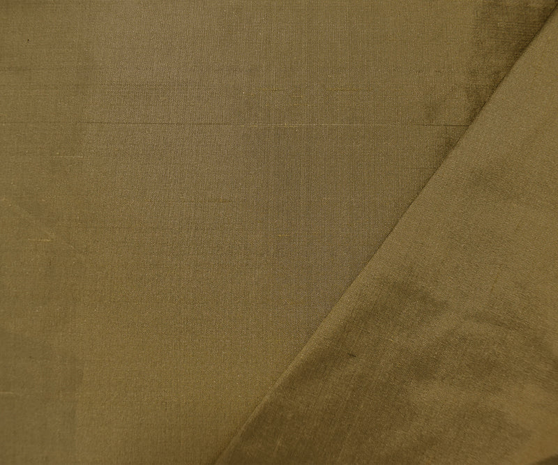 Taupe Brown-Black Beige Silk Iridescent Dupioni Woven Fabric