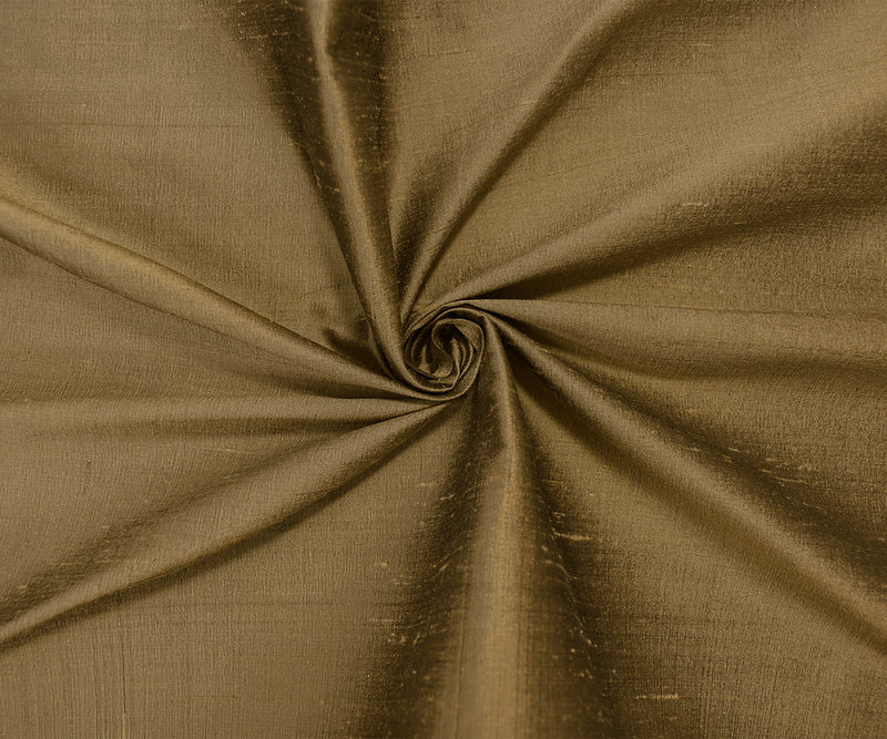 Cream Brown-Black Silk Iridescent Dupioni Woven Fabric