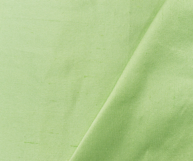 Light Mint Green-Pearl Silk Iridescent Dupioni Woven Fabric