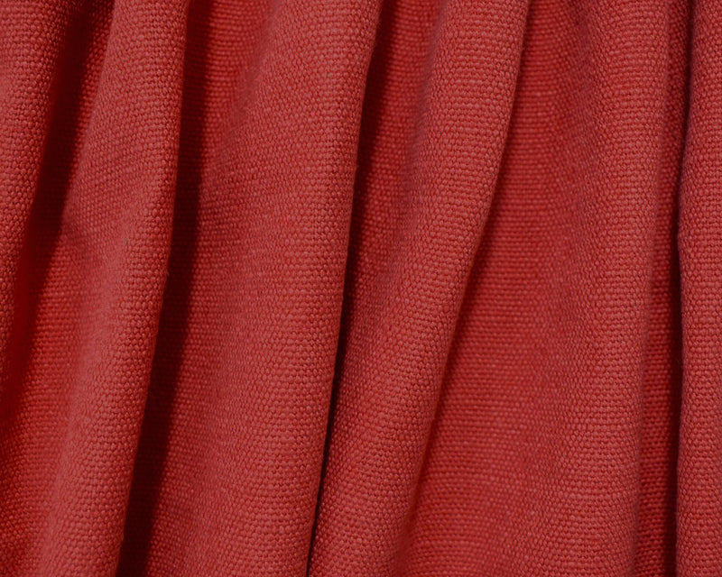 Red Linen Slub Solid Canvas Woven Fabric