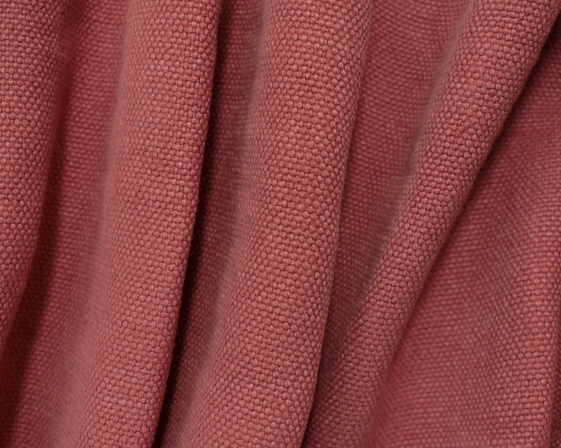 Red Washed Irish Linen Moygashel Slub Solid Canvas Woven Fabric