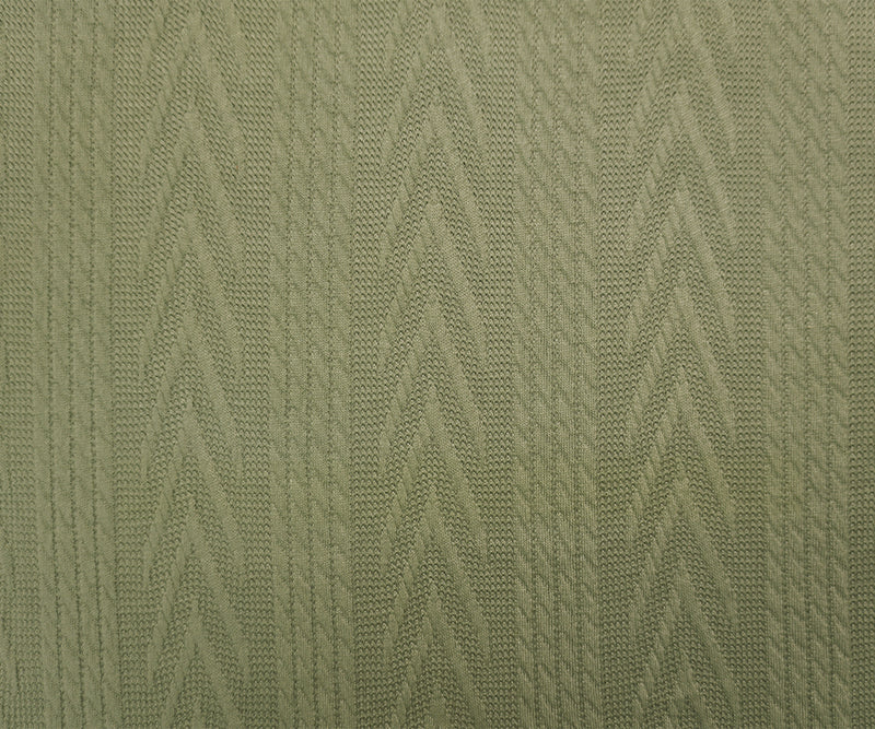 Sage Green Poly Spandex Stretch Cable Sweater Knit Fabric