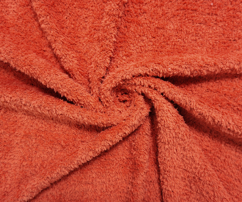 Orange Poly Spandex Stretch Solid Sweater Knit Fabric