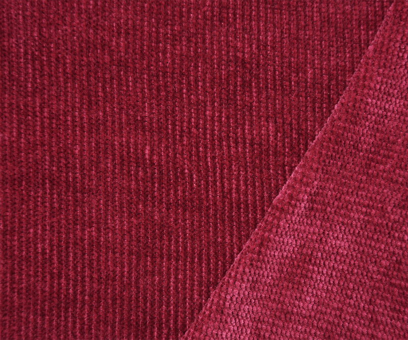 Red Poly Solid Chenille Solid Jersey Sweater Knit Fabric