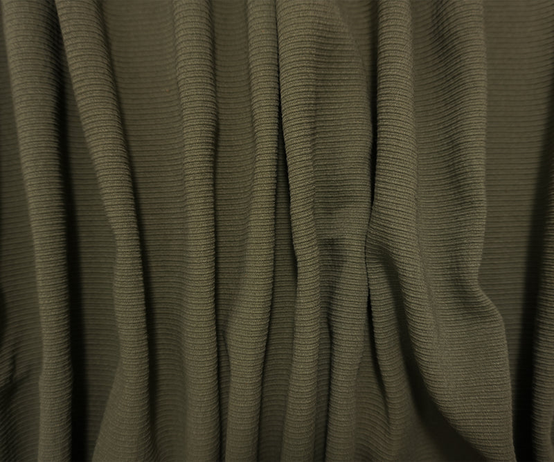 Deep Sage Green Cotton Textured Ottoman Woven Home Decor Fabric