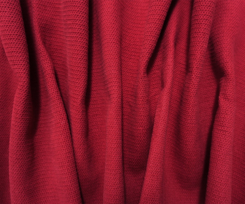 Red Cotton Textured Dobby Woven Home Decorating Fabric
