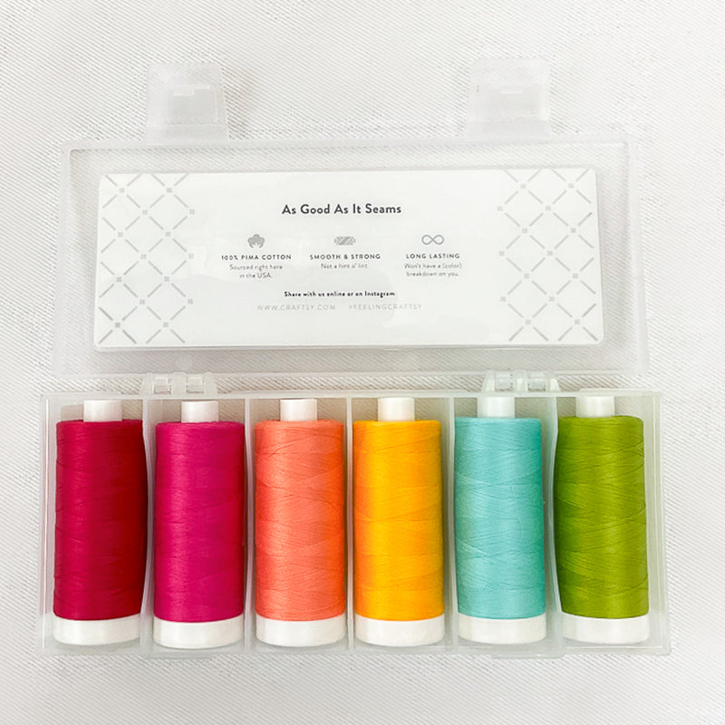 Craftsy Stash Builder Pima Thread Set Bundle Candy Shop Collection 6 spools
