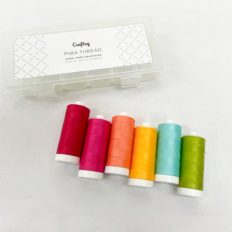 Craftsy Stash Builder Pima Thread Set Bundle Candy Shop Collection 6 spools