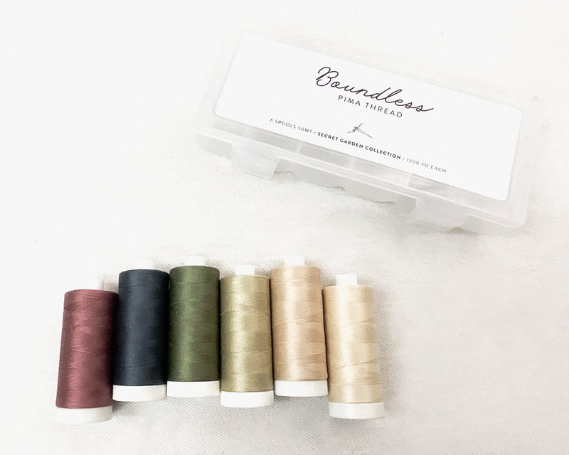 Craftsy Stash Builder Pima Thread Set Bundle Secret Garden Collection 6 spools