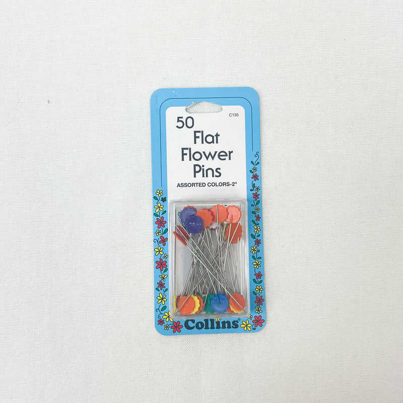 Flat Flower Pins - 50 count - Collins