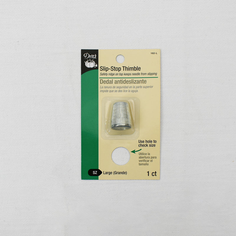 Slip-Stop Thimble - size Large - Dritz for Quilting and Sewing 1 piece