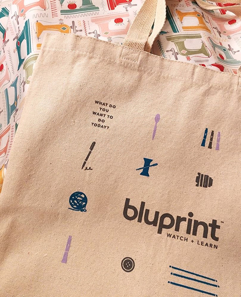 Bluprint Canvas Totebag - add with Craftsy bundle to cart for special free promo