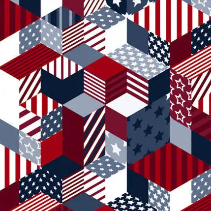 American Dream Multi Digital Cuddle Fabric per yard